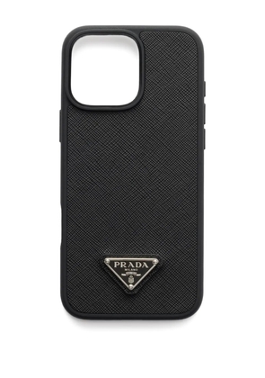 Prada textured iPhone 16 Pro Max case - Black