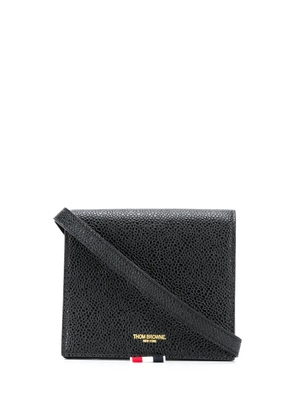 Thom Browne RWB tab crossbody wallet - Black