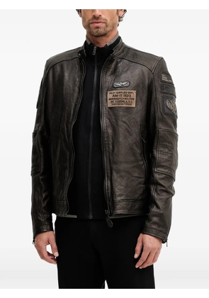 Aeronautica Militare appliqué brown jacket