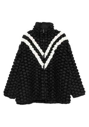 RAXXY textured stripe-detail jacket - Black