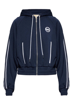 Michael Michael Kors logo-embroidered zip-up hoodie - Blue