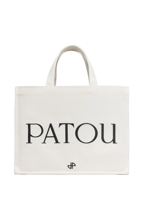 Patou medium logo-print tote bag - White