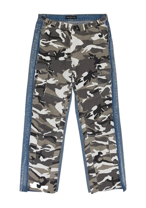 Purple Brand camouflage-print straight-leg jeans - Blue