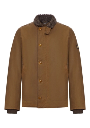 Barbour borg-collar cotton jacket - Brown