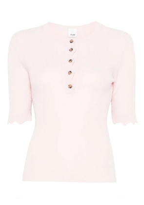 Allude button-fastening ribbed top - Pink