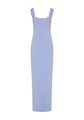 Rachel Gilbert Malia embellished square-neck maxi gown - Blue