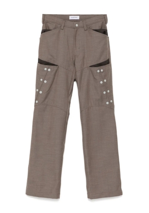 Kiko Kostadinov inex snap trousers - Brown