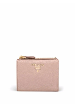 Prada logo-lettering compact wallet - Pink