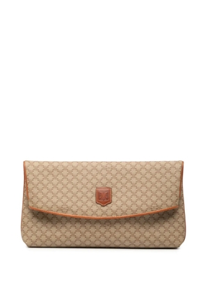 Celine Pre-Owned 2008 Macadam Coated Canvas clutch bag - Brown
