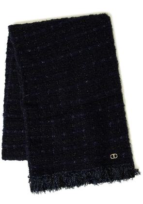 TWINSET lurex-detail scarf - Blue