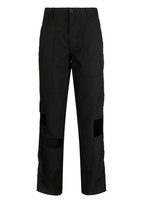 Comme Des Garçons Shirt panelled cut-out cropped trousers - Black