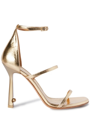 Off-White strappy leather sandals - Gold