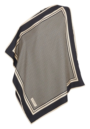 Balmain asymmetric monogram silk top - Black