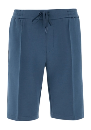 Boggi Milano drawstring patch pocket bermuda shorts - Blue