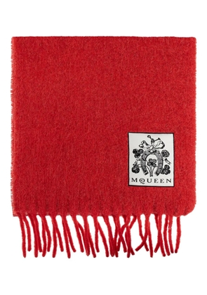 Alexander McQueen wool-blend scarf - Red