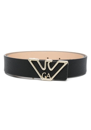 Emporio Armani logo-buckle belt - Black