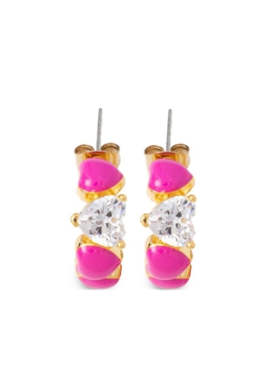 Chiara Ferragni heart-stone earrings - Gold