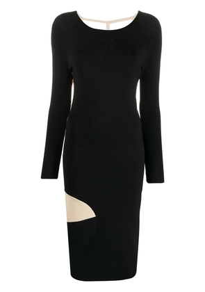 Off-White Front n' Back ribbed-knit dress - Black