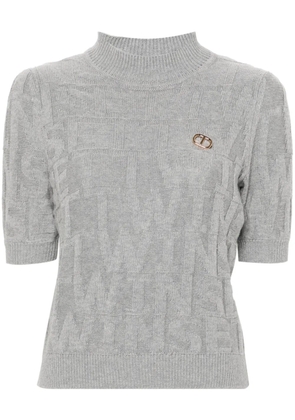 TWINSET intarsia-logo jumper - Grey