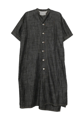 Y's buttoned short-sleeve dress - Black
