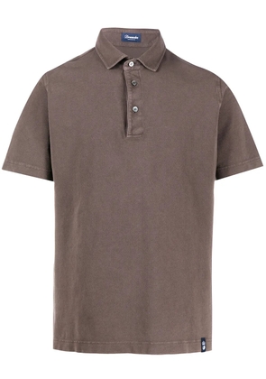 Drumohr plain short-sleeved polo shirt - Brown