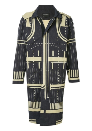 Craig Green graphic pattern coat - Black