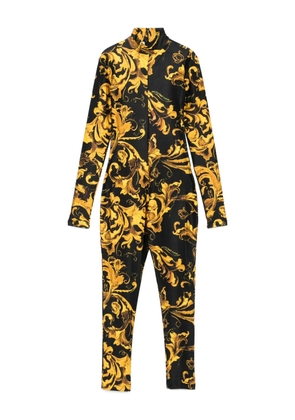 Versace Jeans Couture baroque-print high-neck jumpsuit - Black