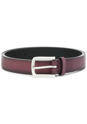 Orciani snakeskin embossed buckle belt - Red