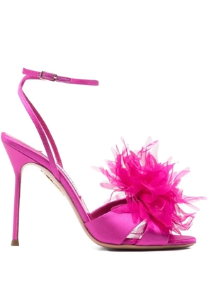 Aquazzura Poème feather-detail sandals - Pink