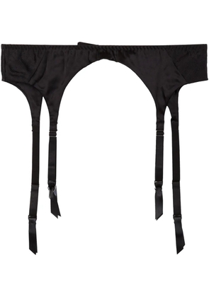 Fleur Du Mal topstitch garter belt - Black