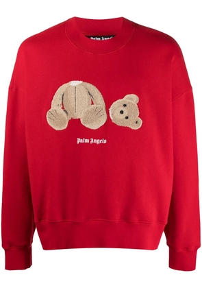 Palm Angels Bear cotton sweatshirt - Red