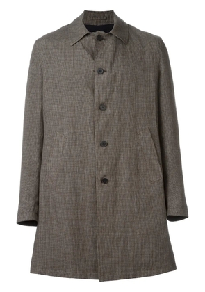 Lardini single breasted checked coat - Brown