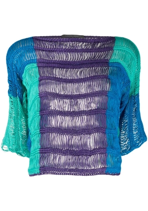 Alberta Ferretti loose knit top - Green