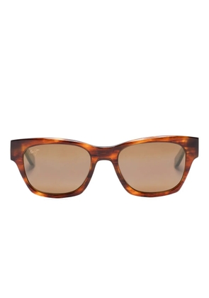 Maui Jim tortoiseshell rectangle-frame sunglasses - Brown