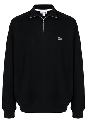 Lacoste crocodile-embroidered cotton sweatshirt - Black