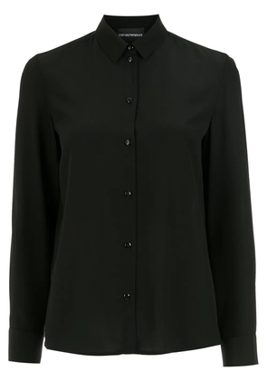 Emporio Armani button-up silk shirt - Black