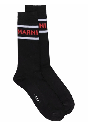 Marni logo print socks - Black