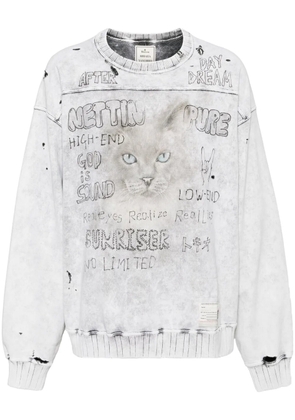 Maison MIHARA YASUHIRO bleached sweatshirt - Grey