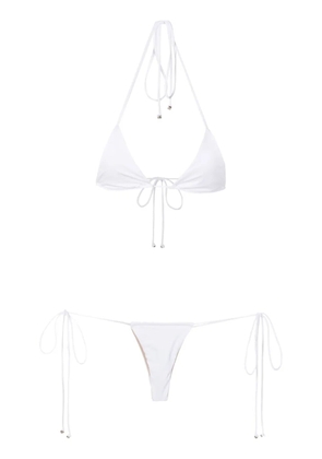 Amir Slama halterneck triangle bikini - White