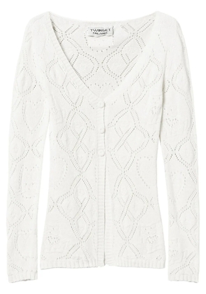 TWINSET pointelle-knit cardigan - White