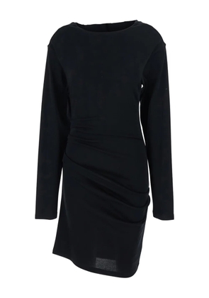 Max Mara gathered virgin wool dress - Black