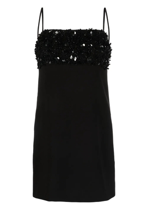 P.A.R.O.S.H. floral sequined minidress - Black