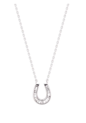 Kamushki 18kt white gold Horseshoe diamond necklace - Silver