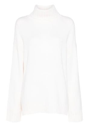 Allude roll-neck sweater - White