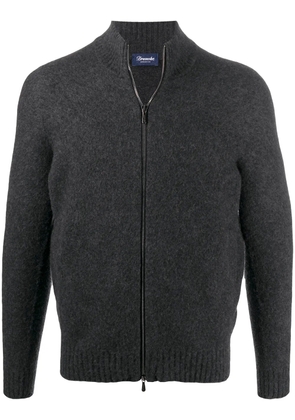Drumohr zip-up wool cardigan - Grey