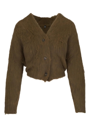 R13 button cropped cardigan - Green