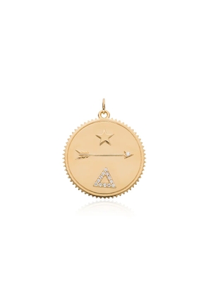 Foundrae 18kt yellow gold Dream diamond charm - METALLIC