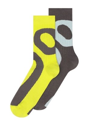 On Running logo-patterned socks (pack of two) - Yellow
