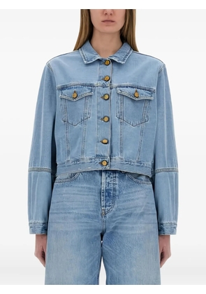 Alysi puffed-sleeve denim jacket - Blue