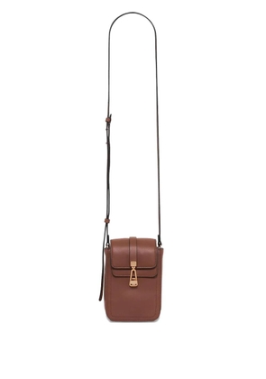Gabriela Hearst buckled leather phone holder - Brown